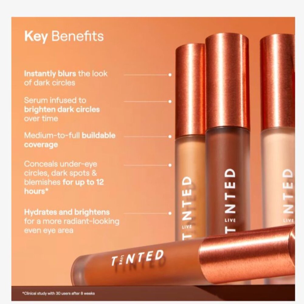 LIVE TINTED ~ HUESKIN SERUM CONCEALER ~ 5 Deep Olive/Natural